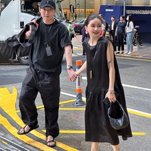 CHU楚妞[爱丽]真桑蚕丝无袖A字连衣裙2025夏季新款女法式赫本裙子