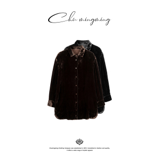 福利款 衬衣TT2522026 CHU楚妞丝绒阔版