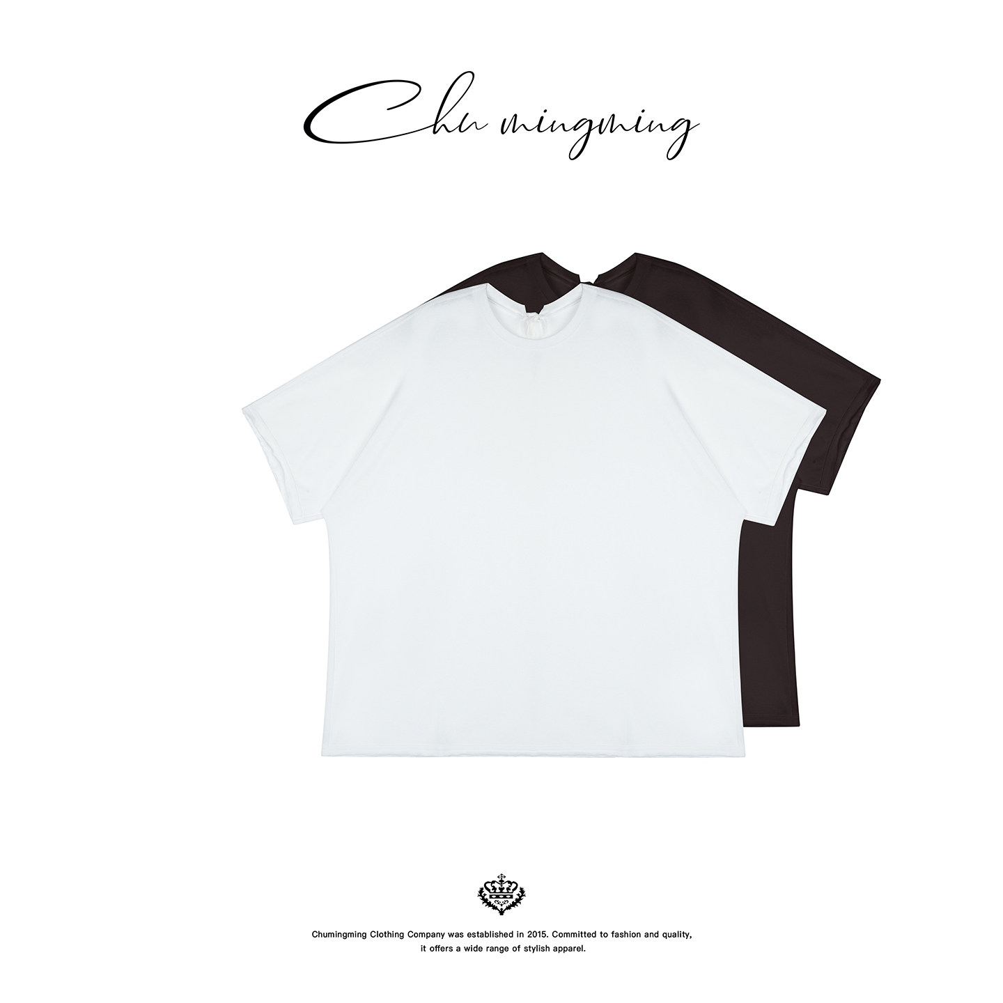 CHU楚妞[常序]麻里棉酶洗后系带短袖T恤2026春夏季新款女减龄上衣