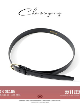 CHU楚妞小牛皮金扣腰带12SP2685-GZ