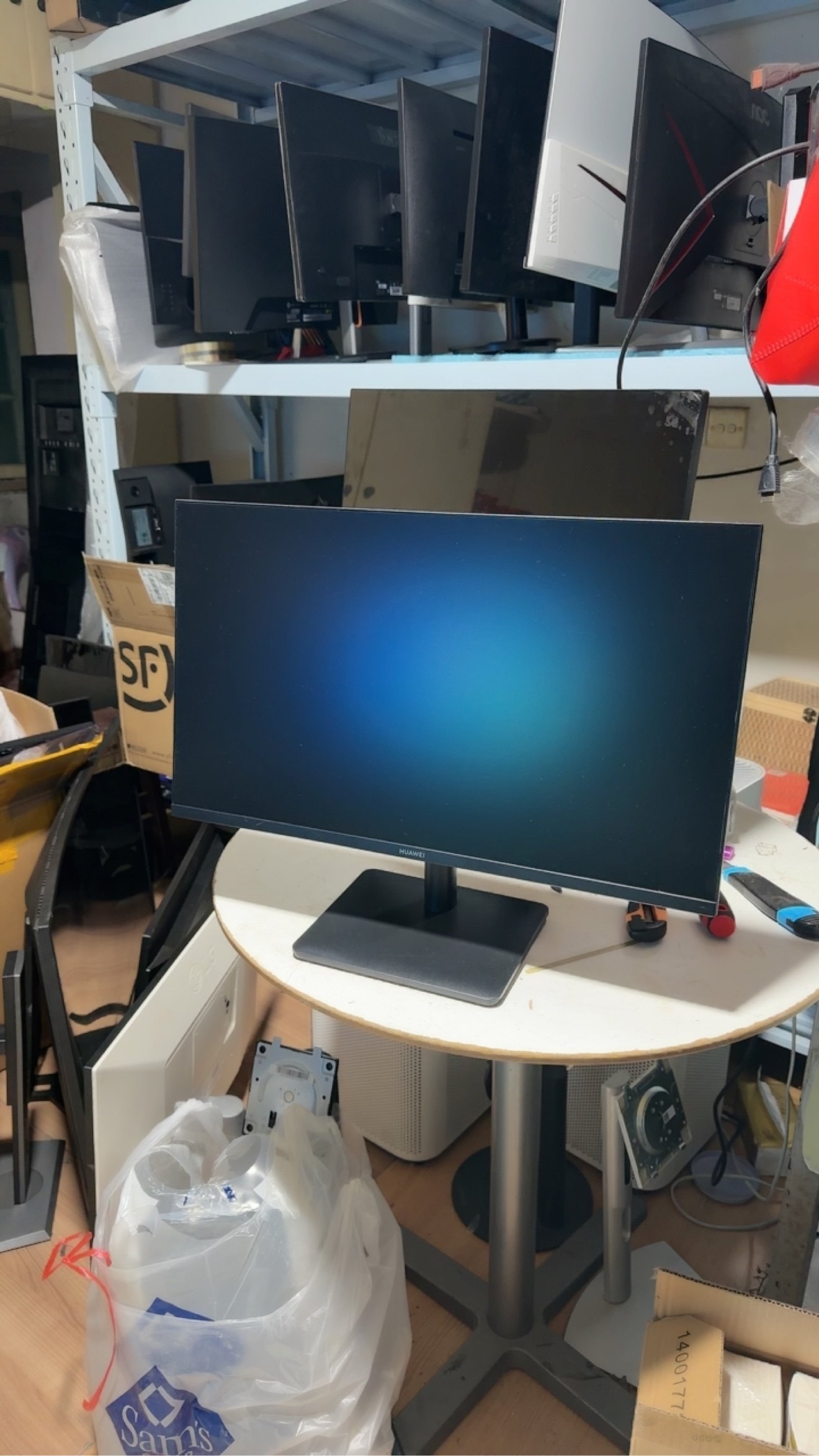 华为24寸无边框显示器接口VGA+HDMI高清+dp包邮顺丰