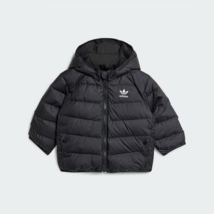 断码清仓/adidas三叶草童装  经典百搭舒适保暖连帽羽绒服IX7493