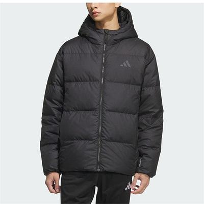 阿迪男装休闲百搭连帽保暖羽绒服