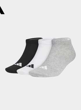 adidas阿迪达斯男女新款抗菌防臭三双装运动健身袜子JC9266