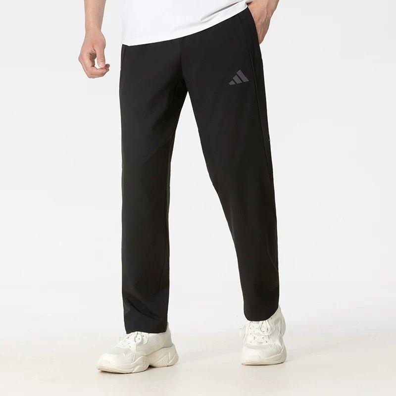 adidas阿迪 男子户外运动跑步训练透气休闲梭织长裤KU8499