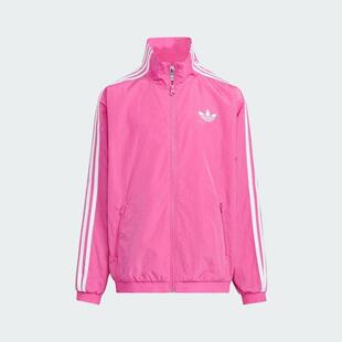 断码清仓/adidas三叶草童装 时尚简约经典百搭立领夹克外套KB4587