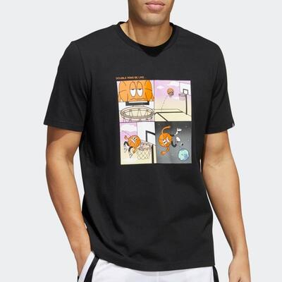 短袖休闲运动T恤上衣阿迪达斯男