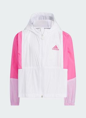adidas阿迪童装 简约舒适撞色休闲百搭运动连帽夹克外套IT1752