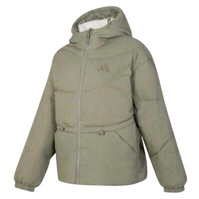 阿迪女装舒适保暖连帽羽绒服