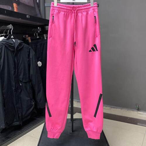 阿迪女裤运动训练休闲收口长裤