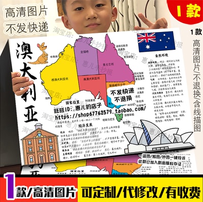 澳大利亚地理手抄报初中旅行旅游