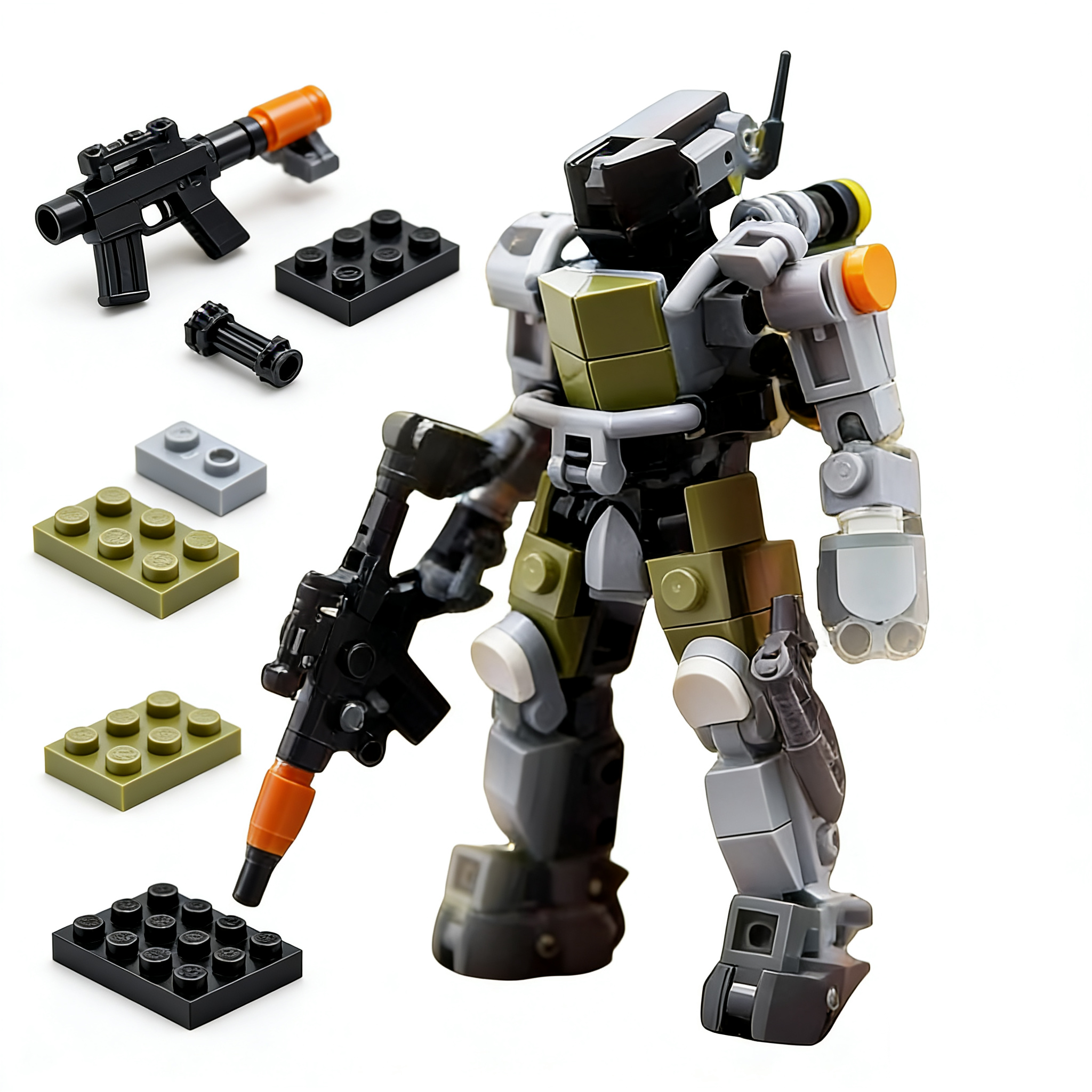 适用乐高MOC创意小型机甲模型外骨骼机器人积木益智男孩玩具好玩