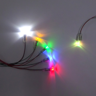 E10螺口凹头LED电珠灯泡 F10 散光2.2V 3V 4.5V DIY制作配件材料