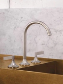 德国当代三孔面盆水龙头冷热分体双把浴室洗脸盆全铜龙头复古金色