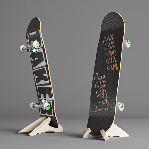 双翘路冲滑板雪板收纳实木展示陈列架滑板滑雪板底座滑板坐式支架