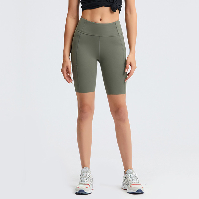 原廠五分瑜伽跑步健身褲帶口袋