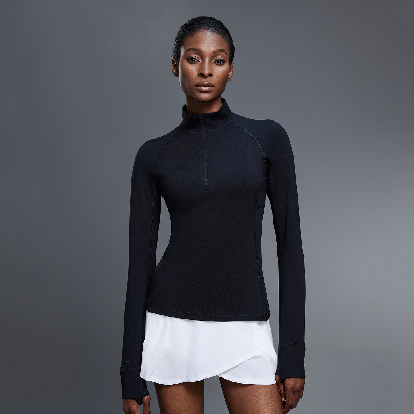 lu裸感亲肤速干长袖瑜伽健身服