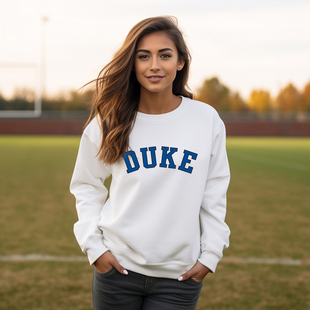 杜克大学DUKE圆领卫衣男女情侣无帽长袖NCAA周边美式篮球运动衣服