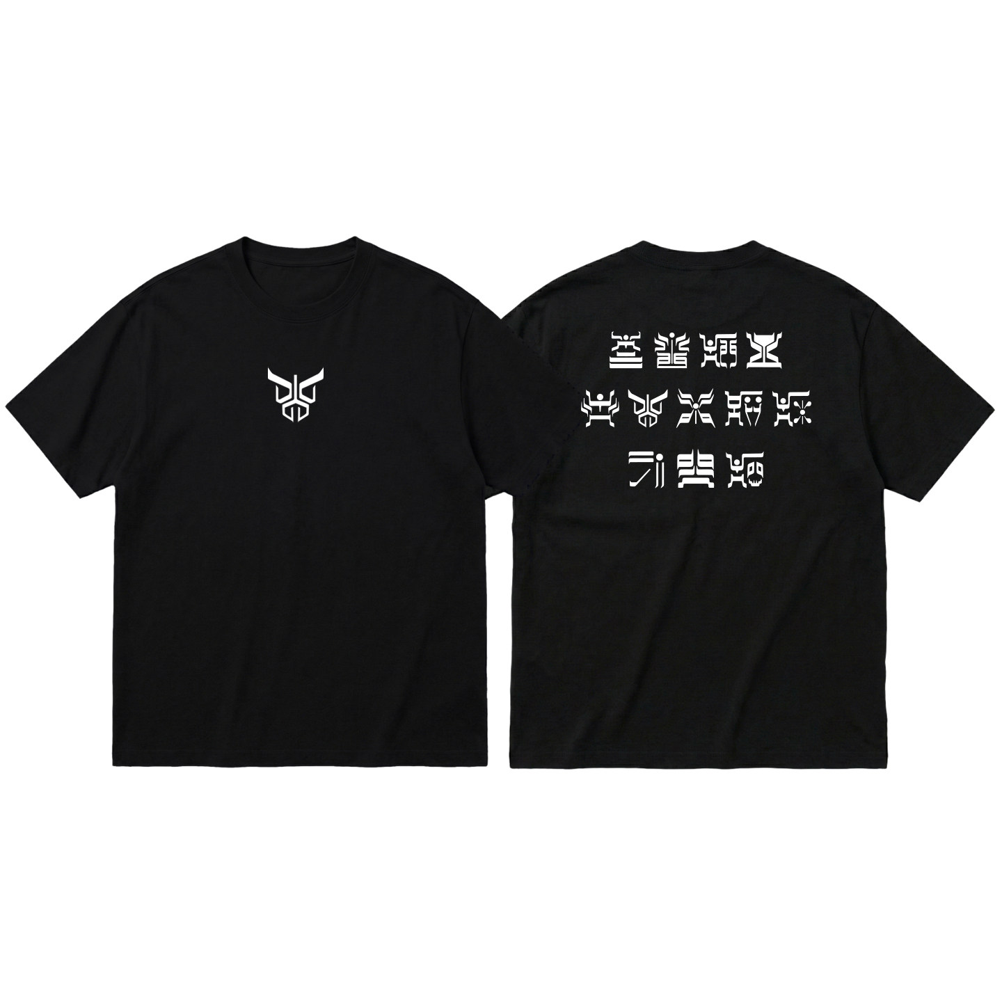 假面空我Kuuga古迦周边短袖T恤古代文字标志LOGO纯棉宽松骑士衣服