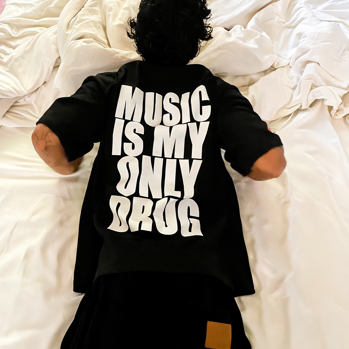 music is my only drug 趣味英文短袖T恤纯棉宽松音乐节潮搭上衣