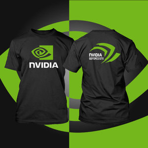 AMD 英伟达 nvidia GTX inter 英特尔夏装短袖游戏队服圆领T恤潮