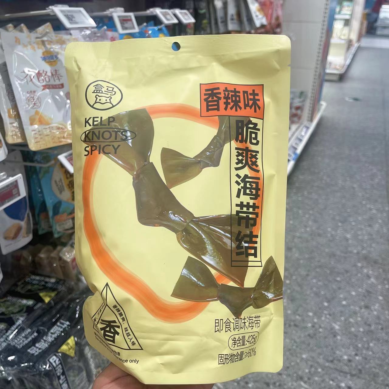 盒馬代購脆爽海帶結香辣味425g