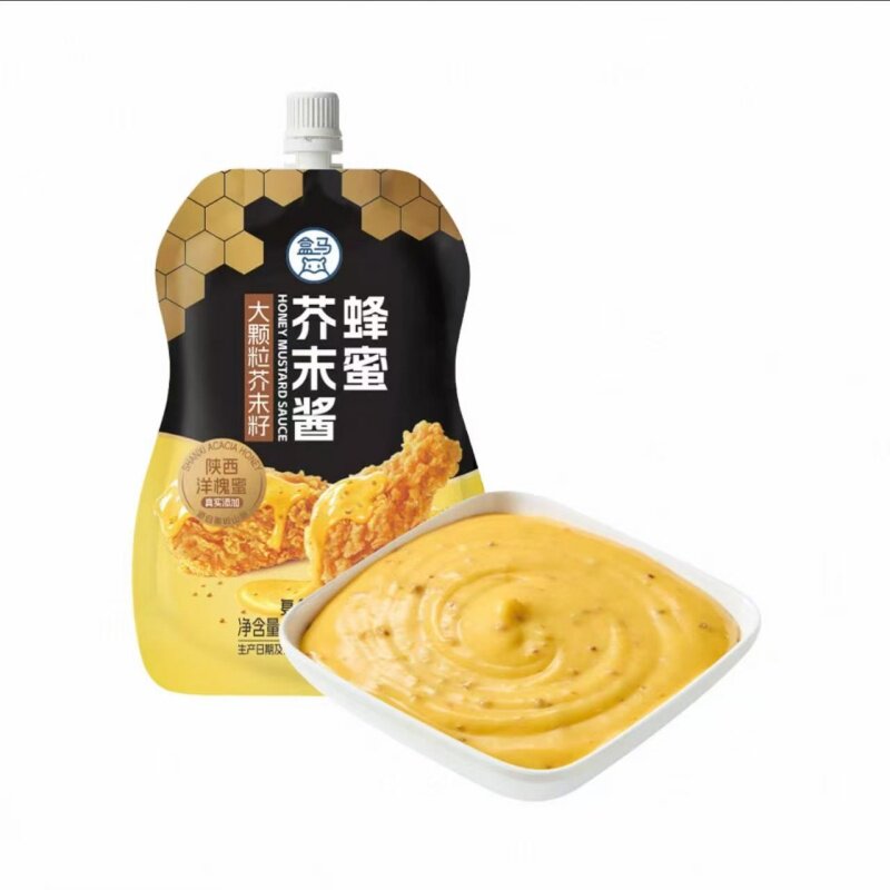 盒马代购蜂蜜芥末酱150g袋装大颗粒芥末籽陕西洋槐蜜经典法式风味