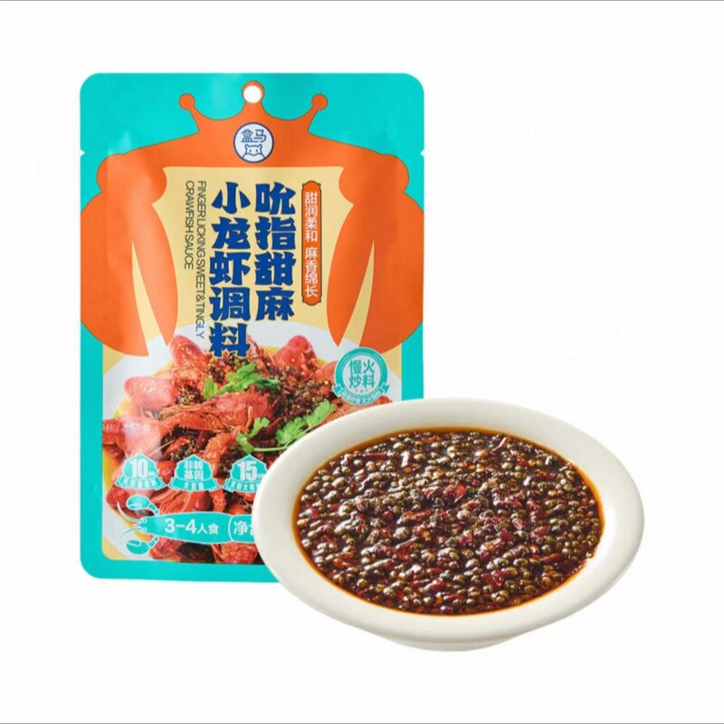 盒马代购吮指甜麻小龙虾调料200g甜润麻香绵长半固态复合调味料