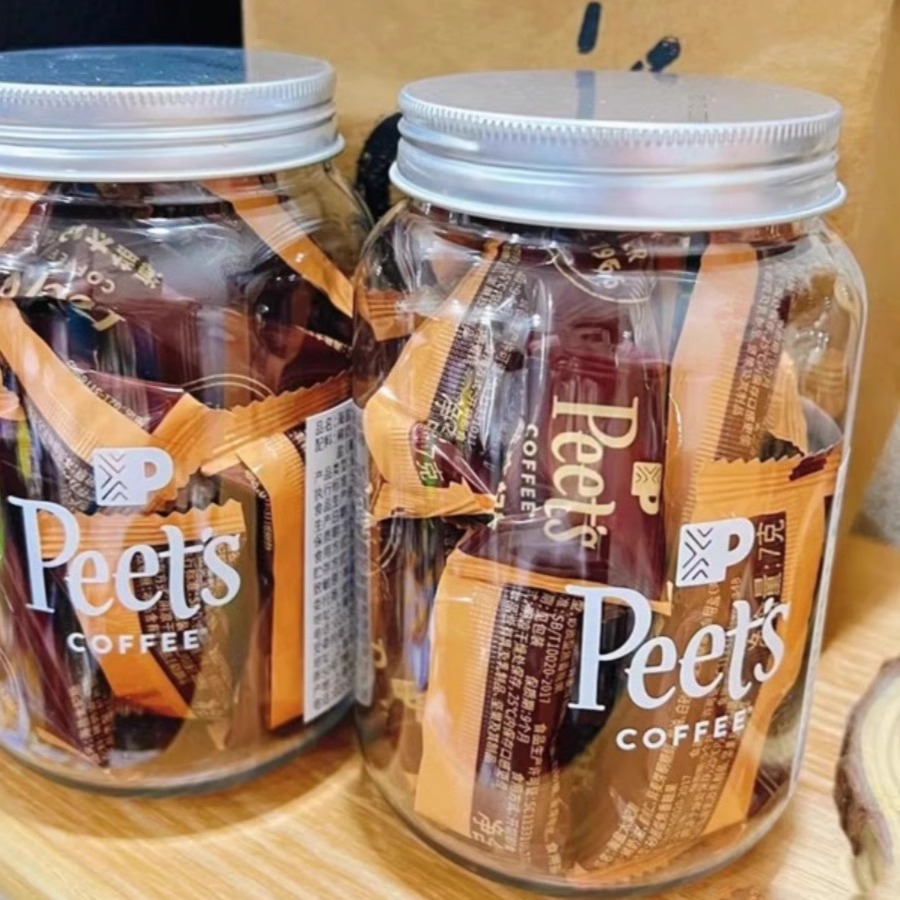 一罐包邮 Peets 皮爷咖啡代购海盐太妃糖扁桃仁咖啡奶糖零食15颗