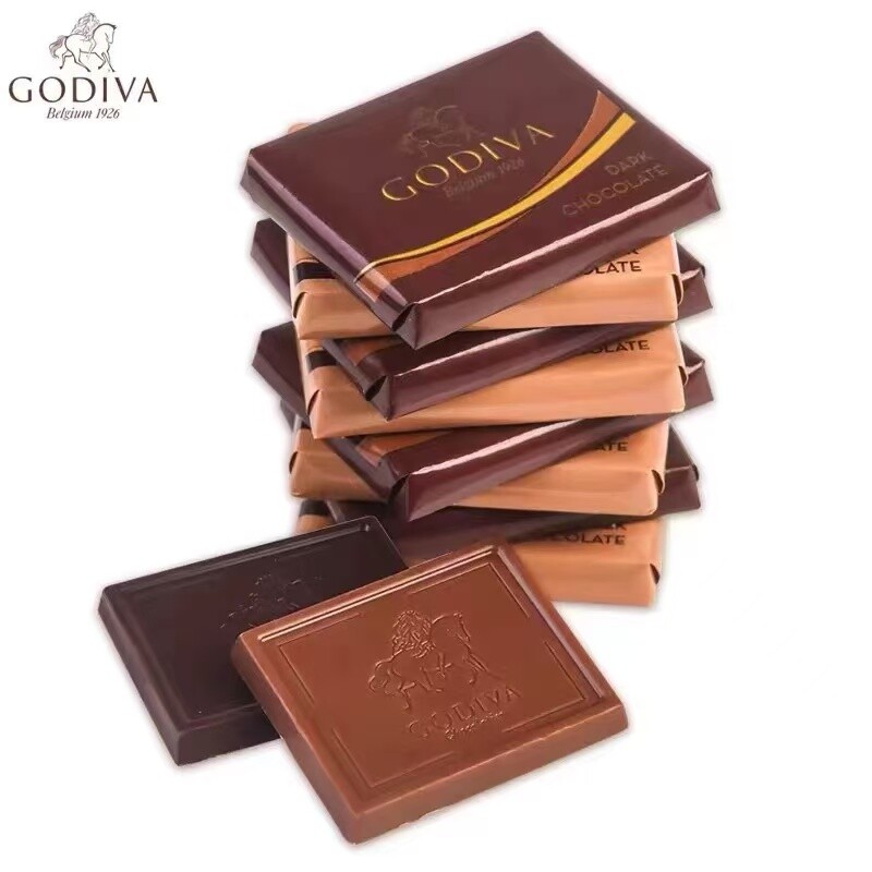GODIVA歌帝梵牛奶巧克力进口黑巧克力片散装婚庆喜糖网红休闲零食