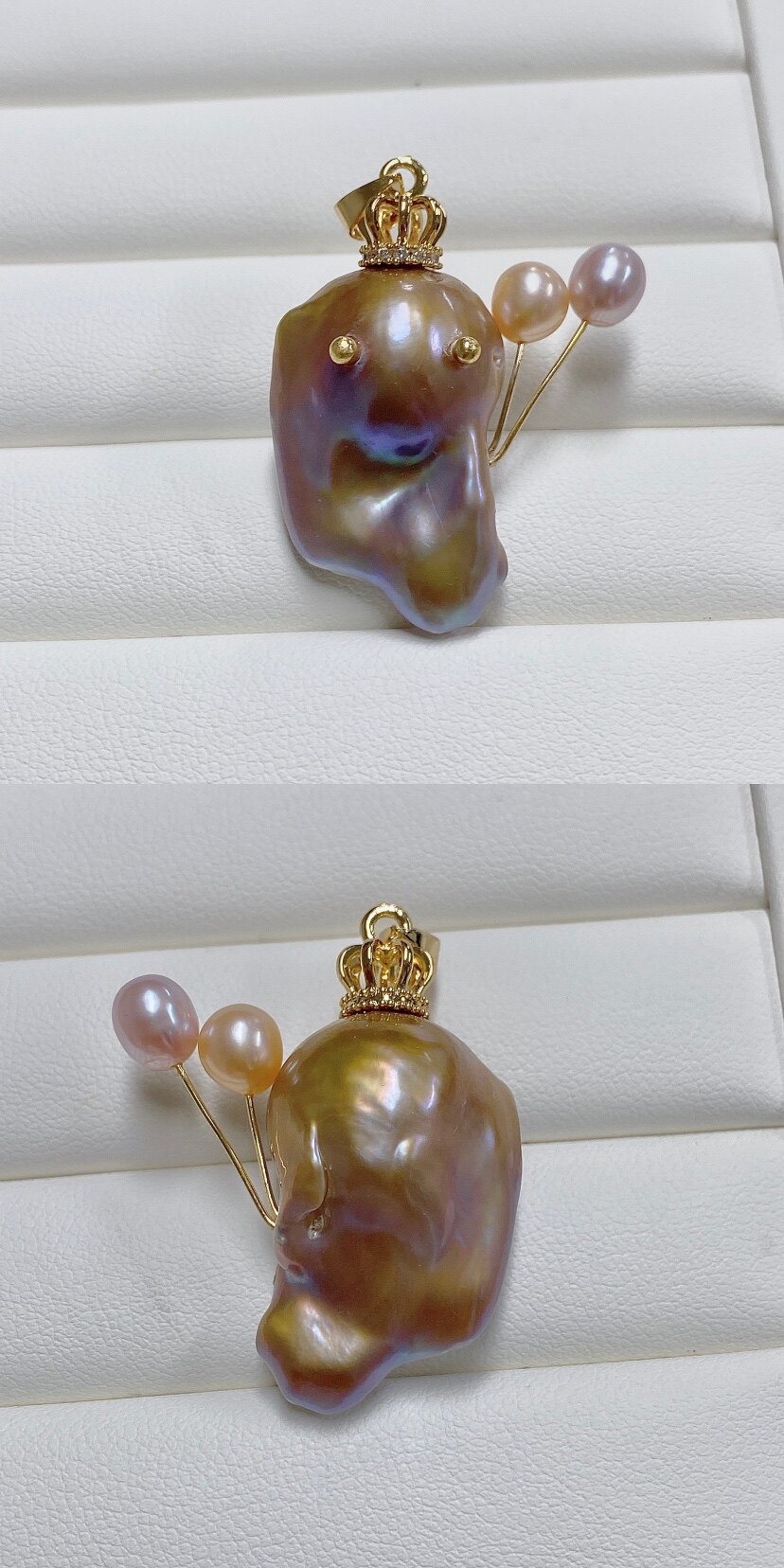 孤品链接超美造物吊坠天然珍珠
