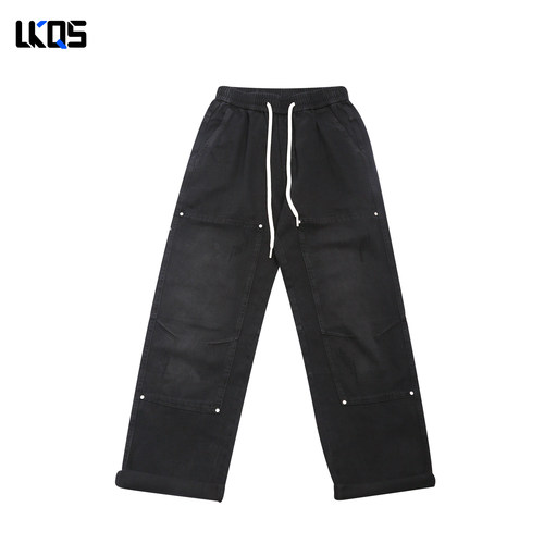 骆克骑士潮牌25秋男士休闲裤微阔个性穿搭潮流抽绳时尚休闲裤