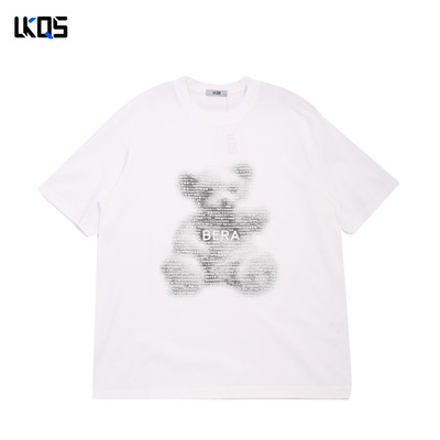 骆克骑士潮牌26春经典圆领短T恤简约舒适内搭合身休闲渐变短上衣