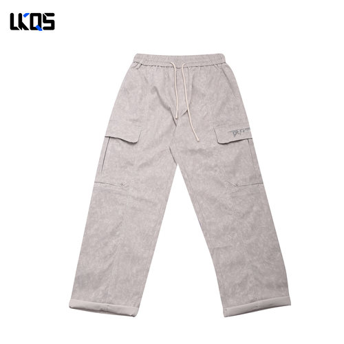 骆克骑士潮牌25秋男士休闲裤微阔个性穿搭潮流抽绳时尚休闲裤