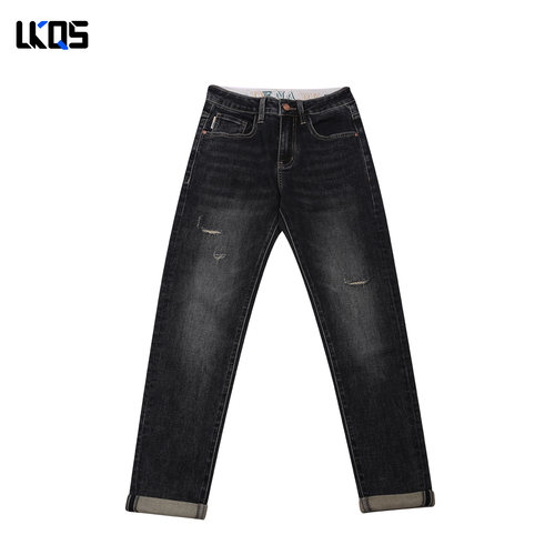 骆克骑士潮牌25秋季牛仔裤男舒适简约牛仔裤男裤子合身长裤休闲裤