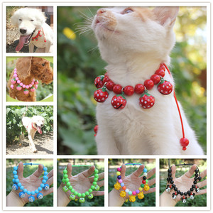 宠物项链项圈 手工定制猫狗狗卡通铃铛diy 泰迪金毛中小型犬饰品