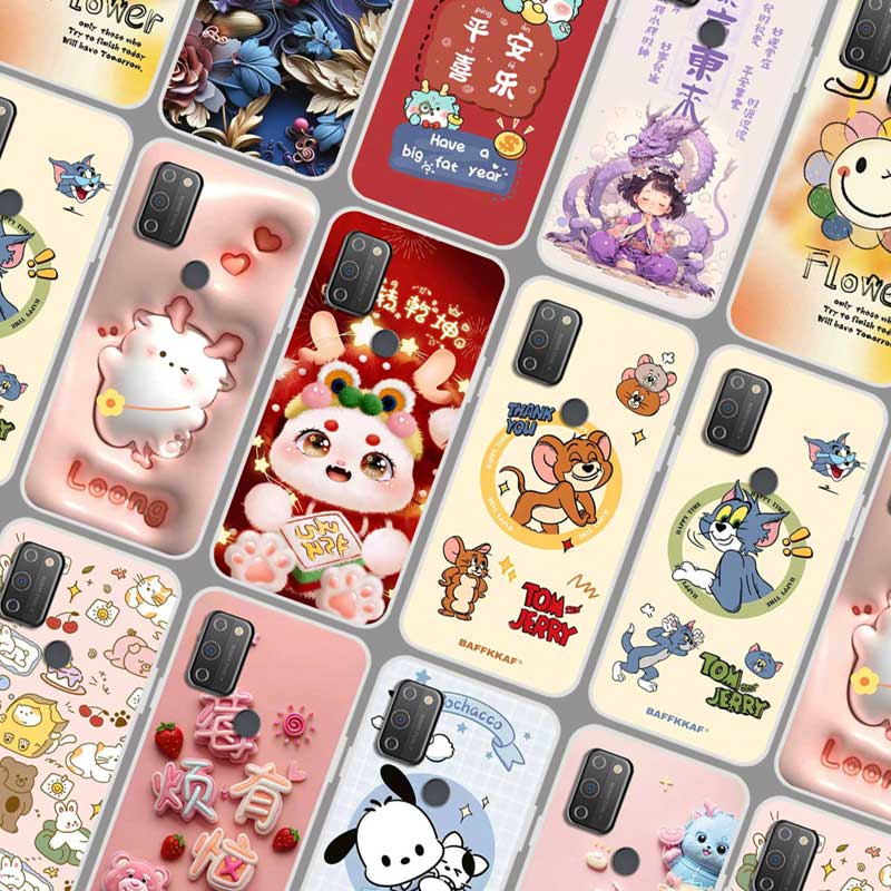 中国电信天翼1号手机壳定制 天翼一号保护套软胶TYH201H新年照片定做6.517寸可爱卡通龙年防摔