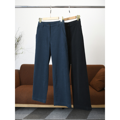 颖颖家 | 上身筷子腿，，，左斜磨毛直筒长裤 秋冬女士W1478