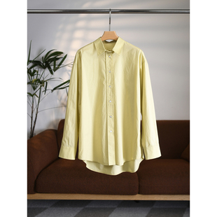 【颖颖家】高支高密长绒棉薄款前短后长中长款衬衫挺括有型W1950