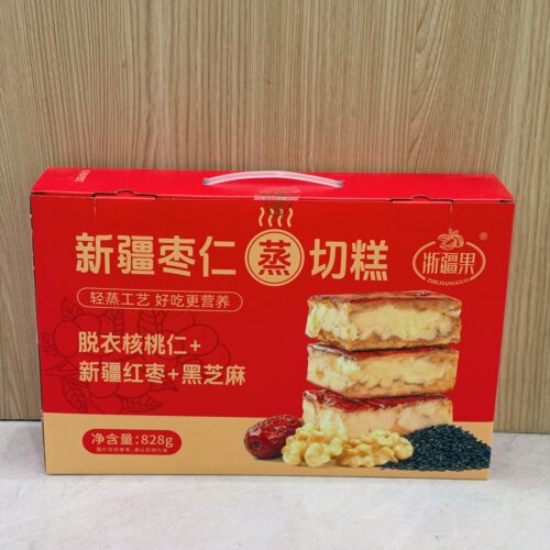浙江果新疆枣仁蒸切糕828g礼盒装