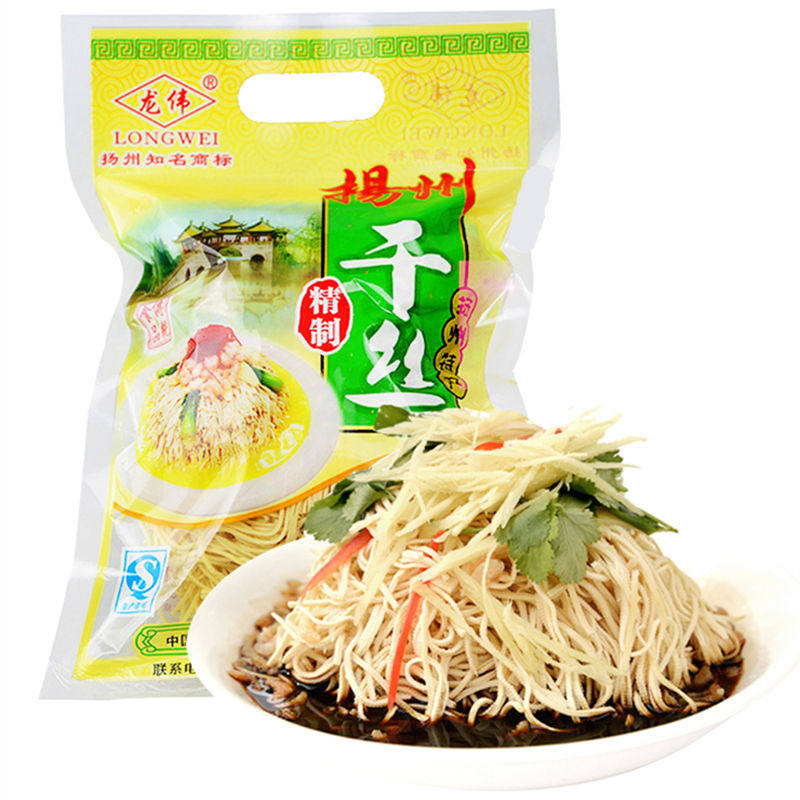 扬州特产龙伟豆制品千张百页丝大煮干丝300g*3袋