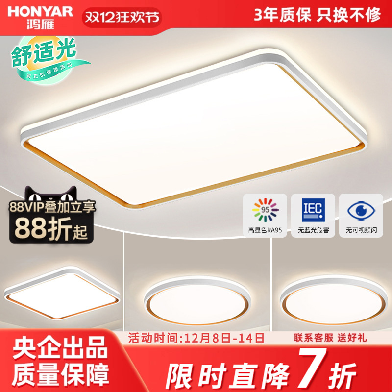 现代简约大气鸿雁吸顶灯全屋套餐