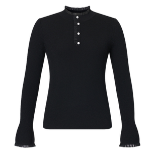 【100绵羊毛】koradior珂莱蒂尔秋冬通勤淑女纯色长袖针织衫