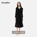 礼服款 丝绒气质长袖 连衣裙女 新款 珂莱蒂尔2025年秋季