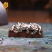 镇水兽白铜居家玄关办公室书房摆件礼品铜工艺品