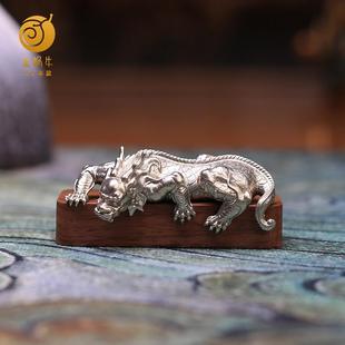 6#镇水兽白铜居家玄关办公室书房摆件礼品铜工艺品