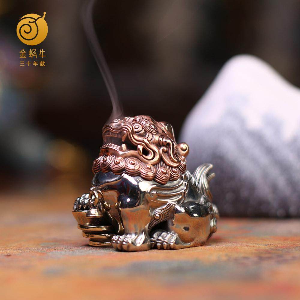 貔貅熏炉（铃铛版）紫铜+白铜+黄铜工艺精美经典禅意铸造手工