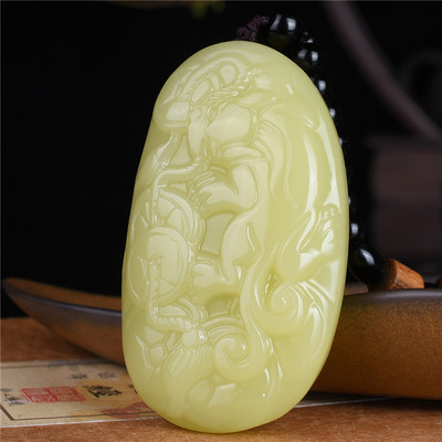 貔貅手把件手玩件黄口黄玉手饰男