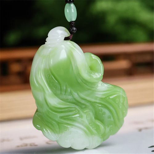 和田玉白菜吊坠玉挂件
