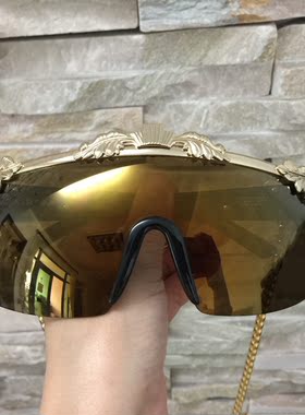 拉风走秀款欧美风格街拍男女太阳眼镜墨镜实拍纯原单奢华配链条